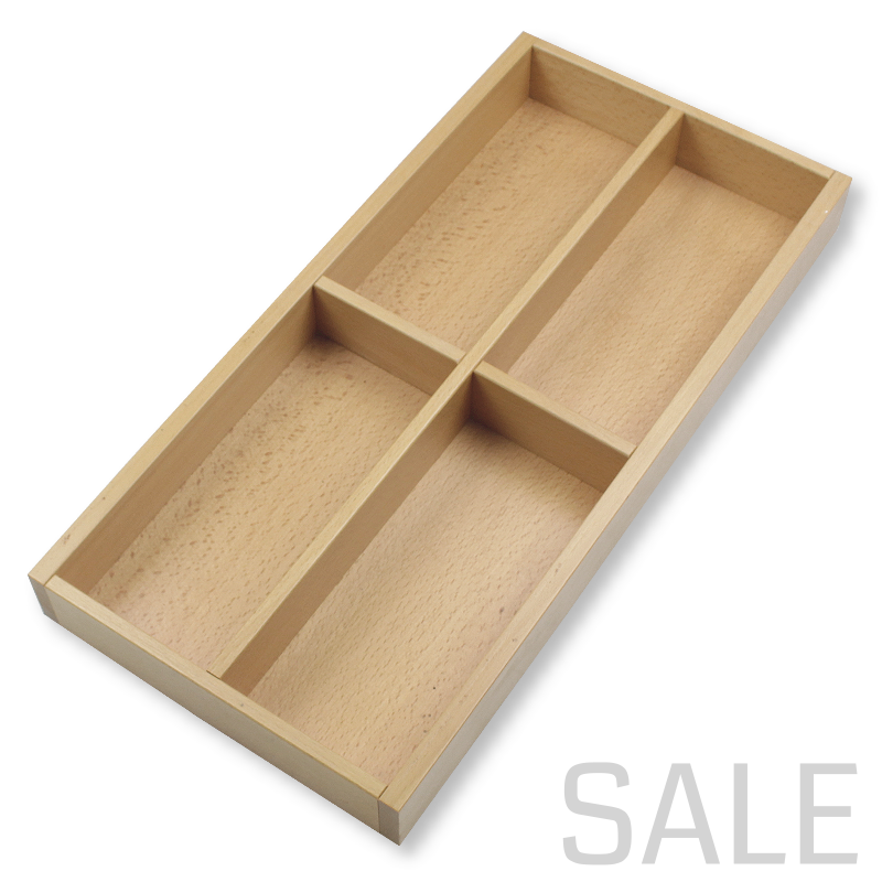 Besteck- / Mehrzweckeinsatz K30 für gerade Zargen. Buche.